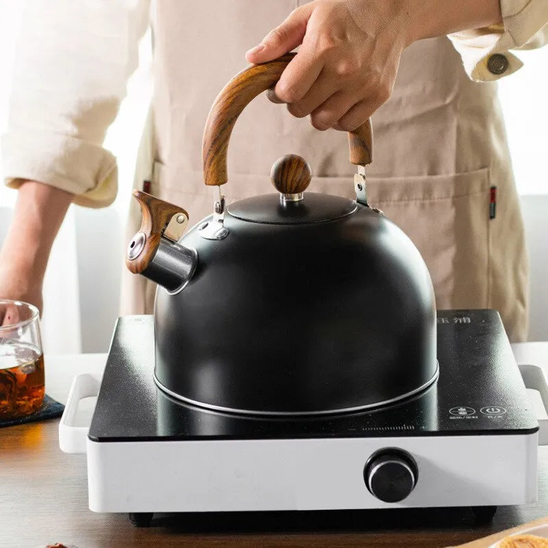 Junips | 1 piece 2.5/3 l liter kettle made of stainless steel, thickened kettle, gas induction stove, universal kettle, kettle