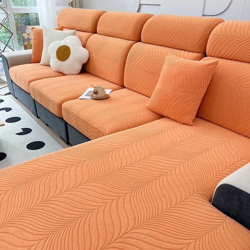 Junips | PlushSecure - Elegant Jacquard Sofa Cover for Non-Slip Comfort