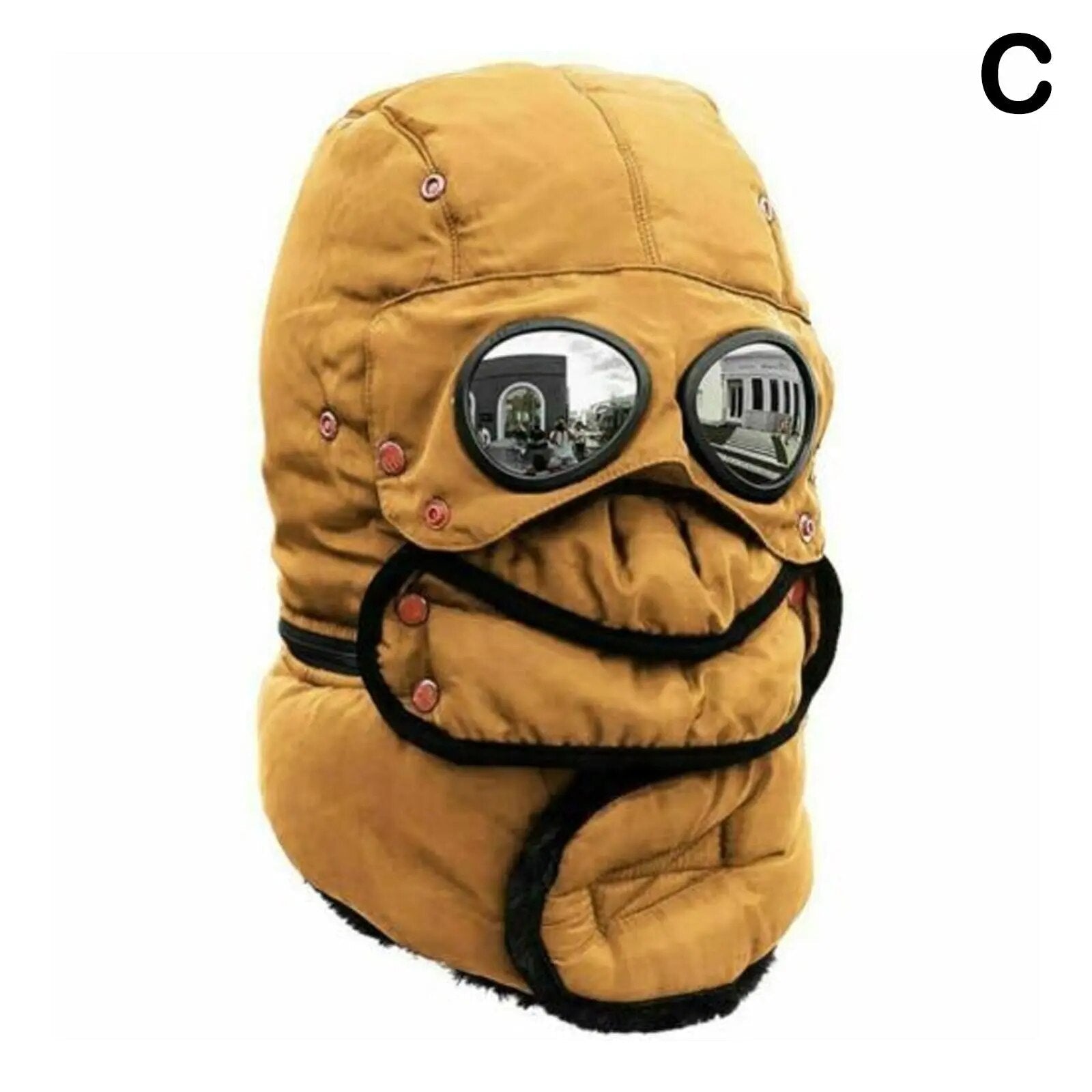 Junips | Polar Vision Thermo Windproof Face Covering Beanie | Integrated Optical Shield & Face Guard | High-Density Thermal Fleece Lining | 52-58cm Universal Stretch Fit | Wind-Resistant Winter Headwear
