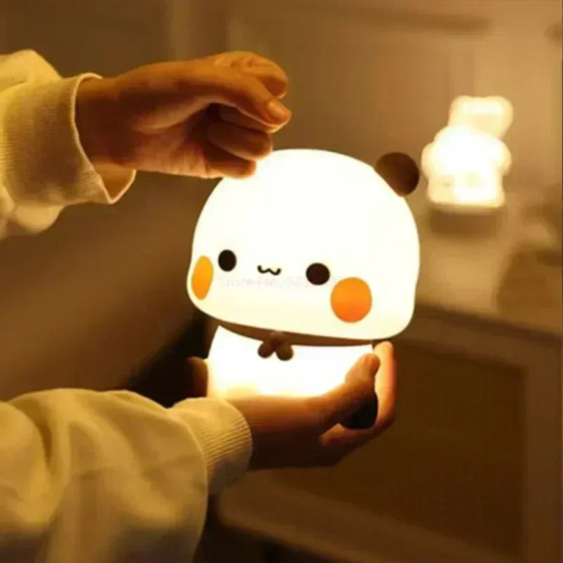 Junips | LED Night Light Bear Panda Bubu and Dudu Lamp Cute Cartoon Night Lights Toy Gifts Animal Peripheral Bedroom Decorative Living Room