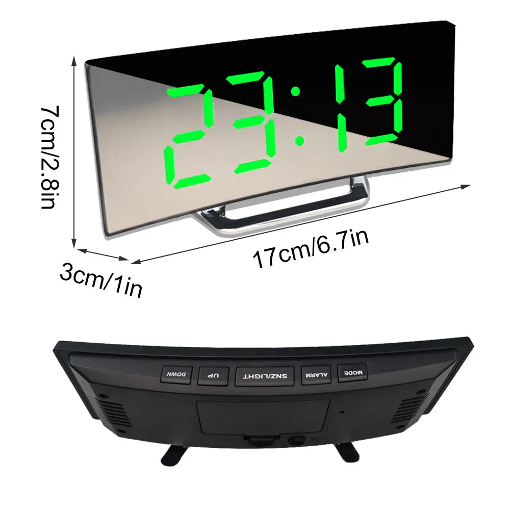 Junips | Curved Screen Digital Alarm Clock
