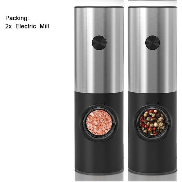 Junips | Electric automatic pepper and salt mill with LED light and adjustable grind - Perfect for the kitchen or the restaurant
