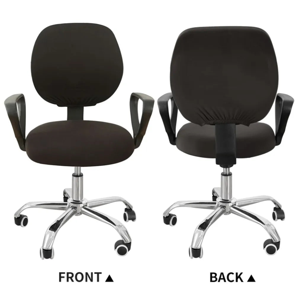 Junips | 2-piece Split Office Rose Chair Covers