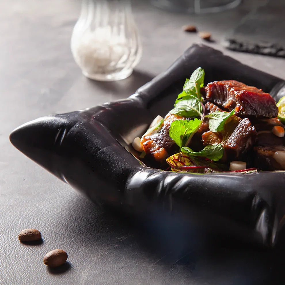 Junips | Ceramic Artistic Pillow Shape Food Plate