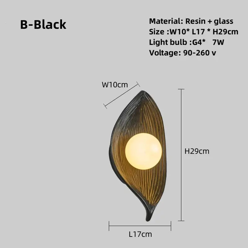 Junips | Wall lamp LED leaf gold Elegant