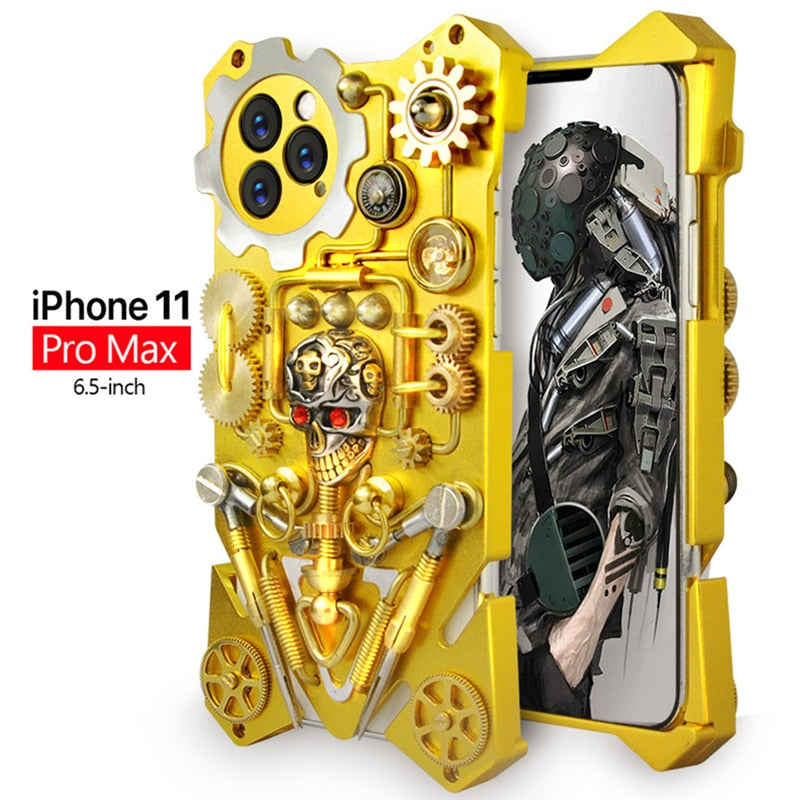 Junips | Mechanic Skull Cyberpunk Style iPhone Case