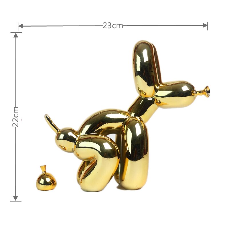 Junips | Balloon Dog Sculpture, Balloon Art Statue, Mini Collectible Figurine, Home Decoration, Resin Figure, Desk Accessories, Room Decoration