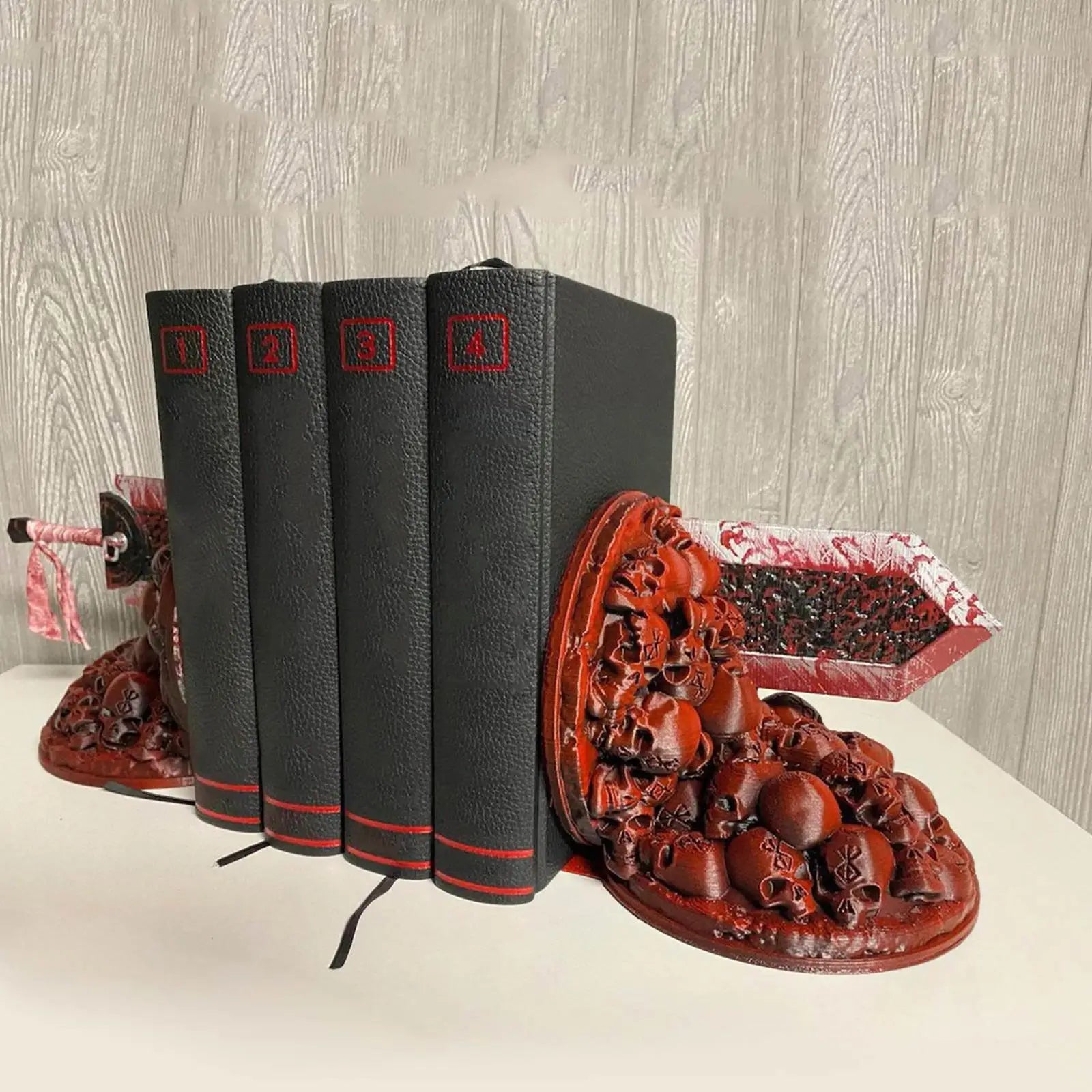 Junips | Berserk Bookends Angry Bookends Dragon Hunter Resin Craft Study Art Decorative Ornament Home Desk Bookshelf T4z7