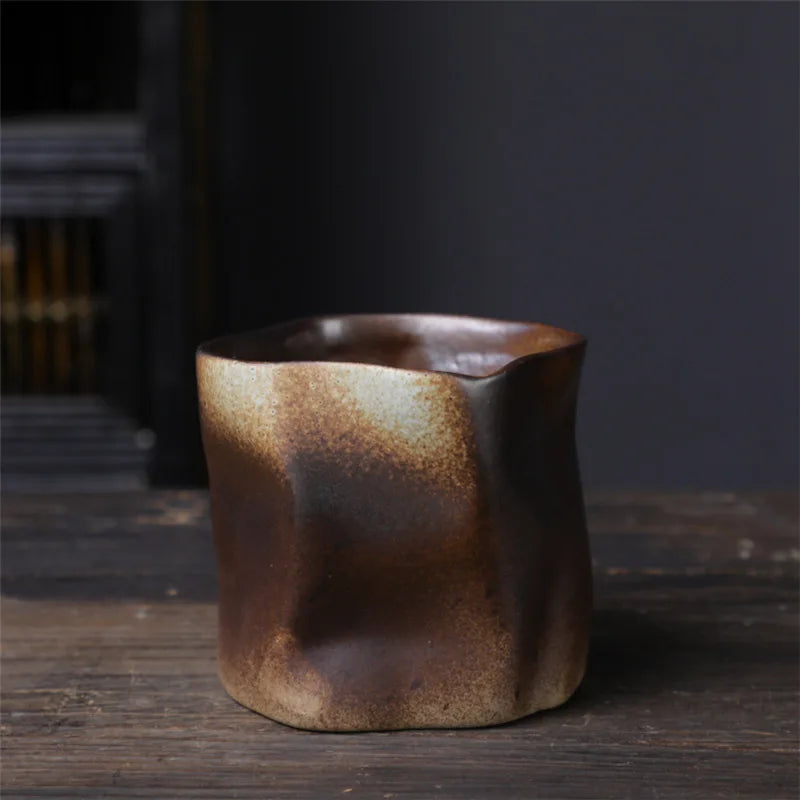 Junips | Irregular twisted shape cup 9.47 ounces/280 ml ceramic coffee tea cup without handle polychromatic creative ceramic mugs coffee mugs retro