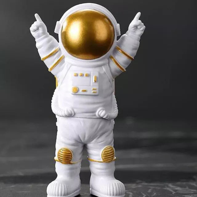 Junips | Resin Astronaut Figure Statue Space Traveler Sculpture Educational Toy Desk Decoration Astronaut Model For Children Gift