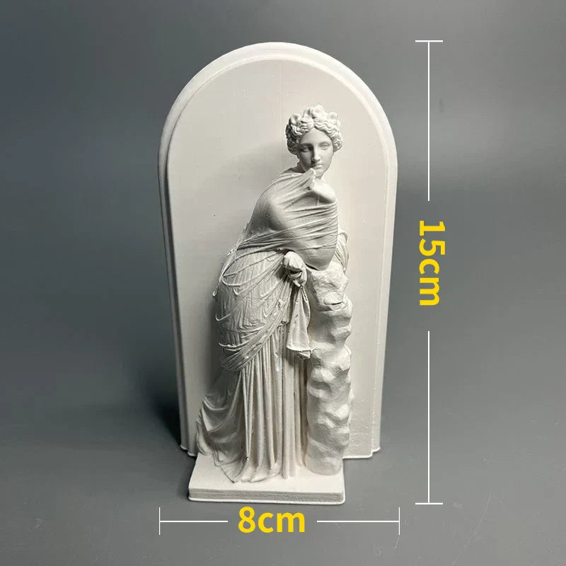 Junips | Nordic INS Style Character Plaster Statue DIY Painted Sketch Photography Props Table Decorations Home Art Plaster Decoration