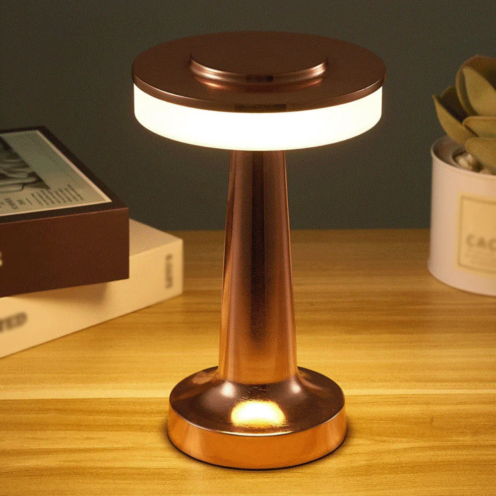 Junips | Retro Led Table Lamp Usb Rechargeable Infinitely Dimmable Night Light Camping Light Suitable For Bar Lampbedroom Ambient Light