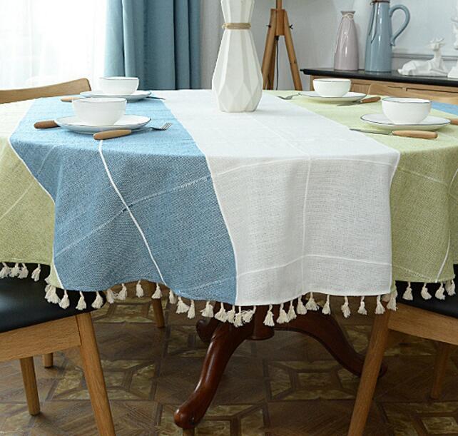 Junips | Aesthetic Round Linen Tablecloth