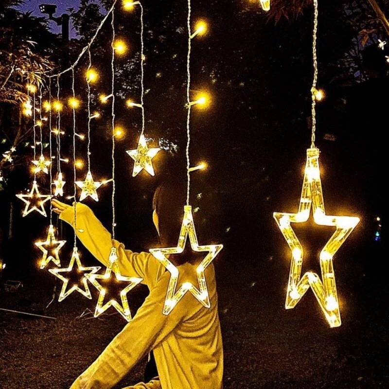 Junips | Solar Moon Star Lamp LED String Lights Decoration