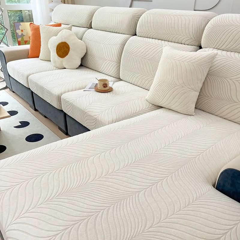 Junips | PlushSecure - Elegant Jacquard Sofa Cover for Non-Slip Comfort