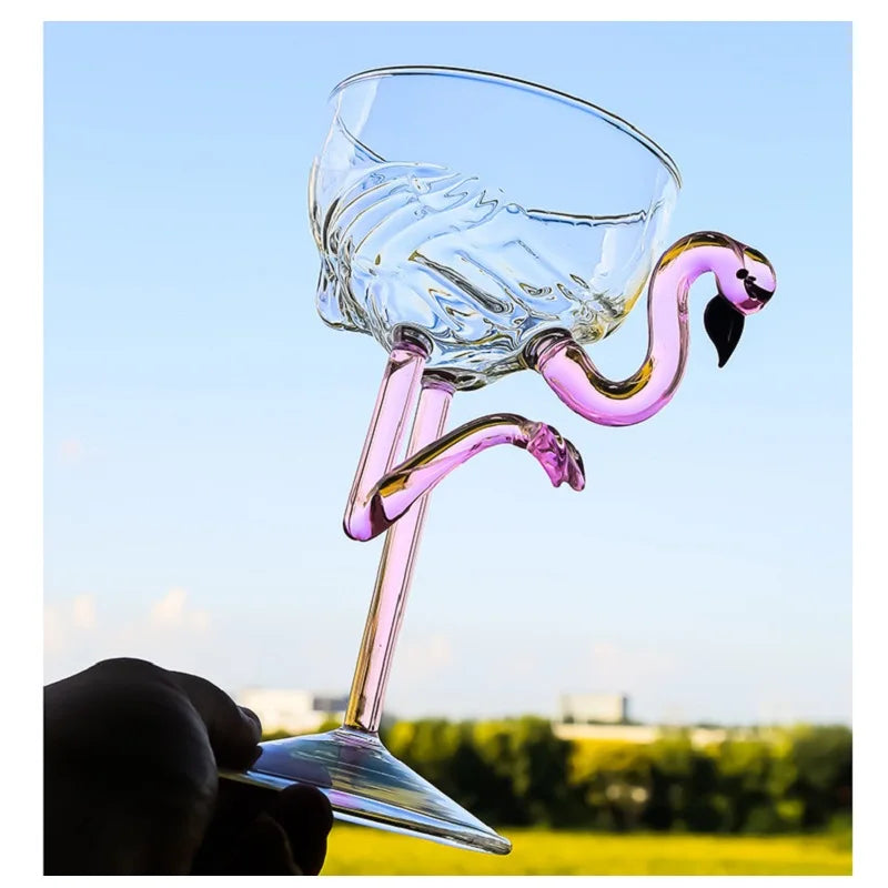 Junips | Pink Flamingo Cocktail Clear Party Glasses