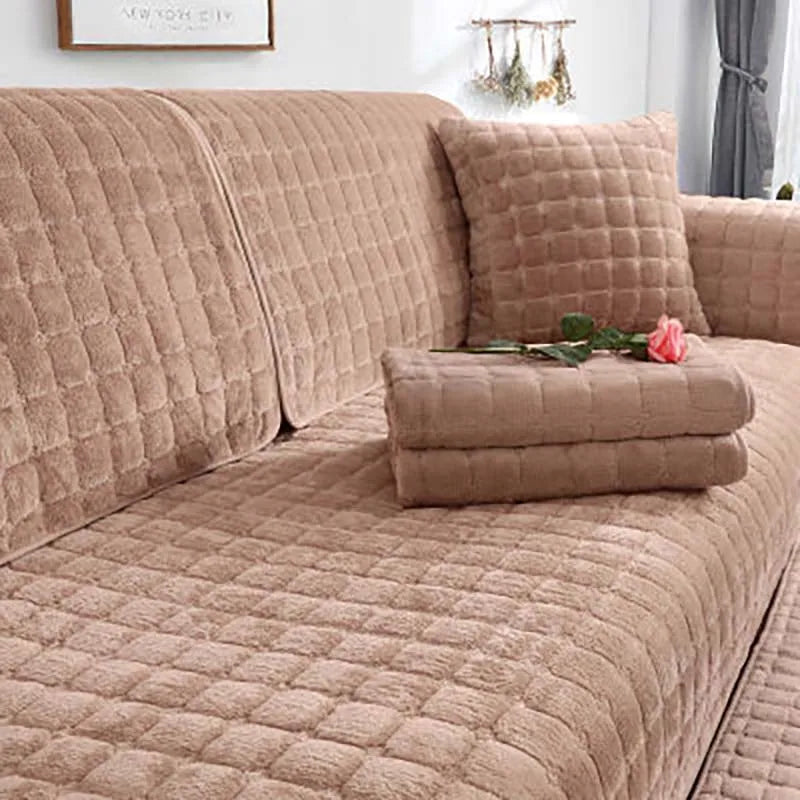 Junips | Cozy Soft Thick Plush Non-Slip Sofa Cover