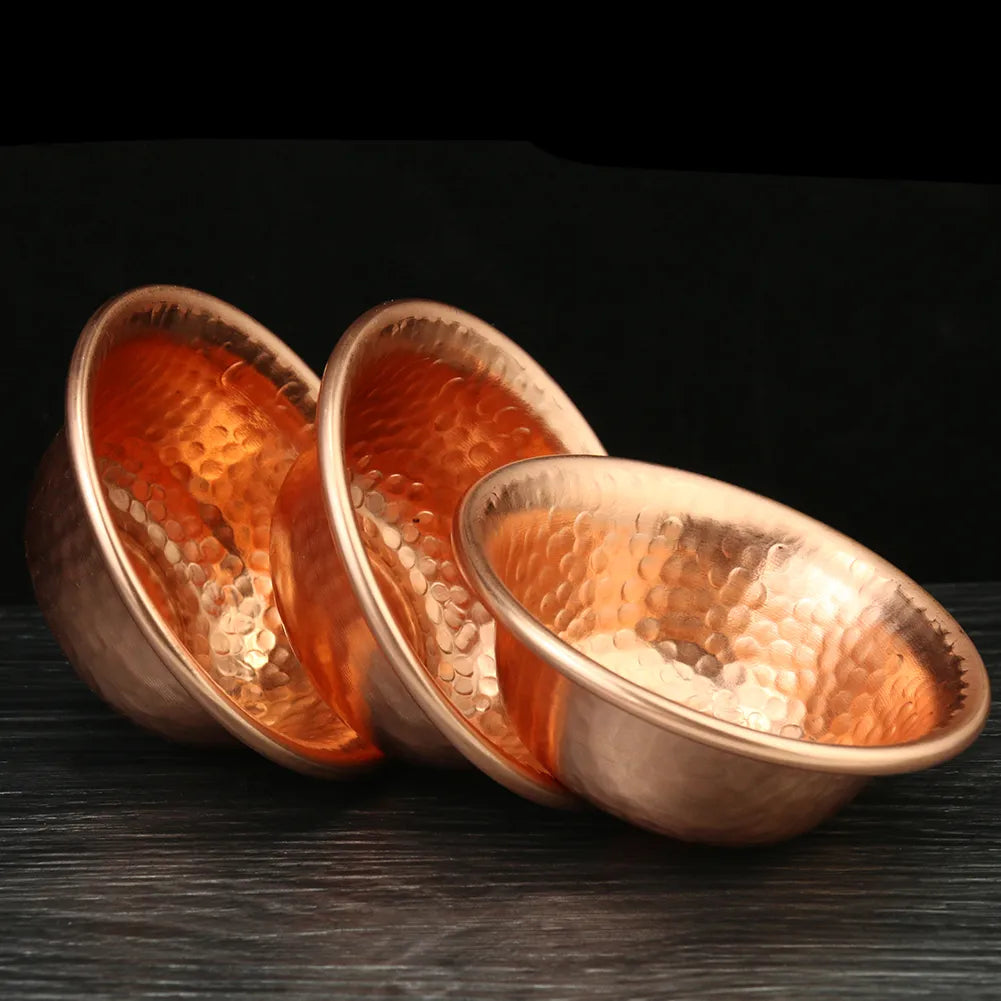 Junips | Nepalese pure copper water preparation bowl handmade hammer pattern holy water bowl for Buddha Buddhism accessories