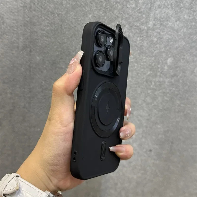 Junips | Magnetic Soft Wrist Bracket Lens Cover iPhone Case