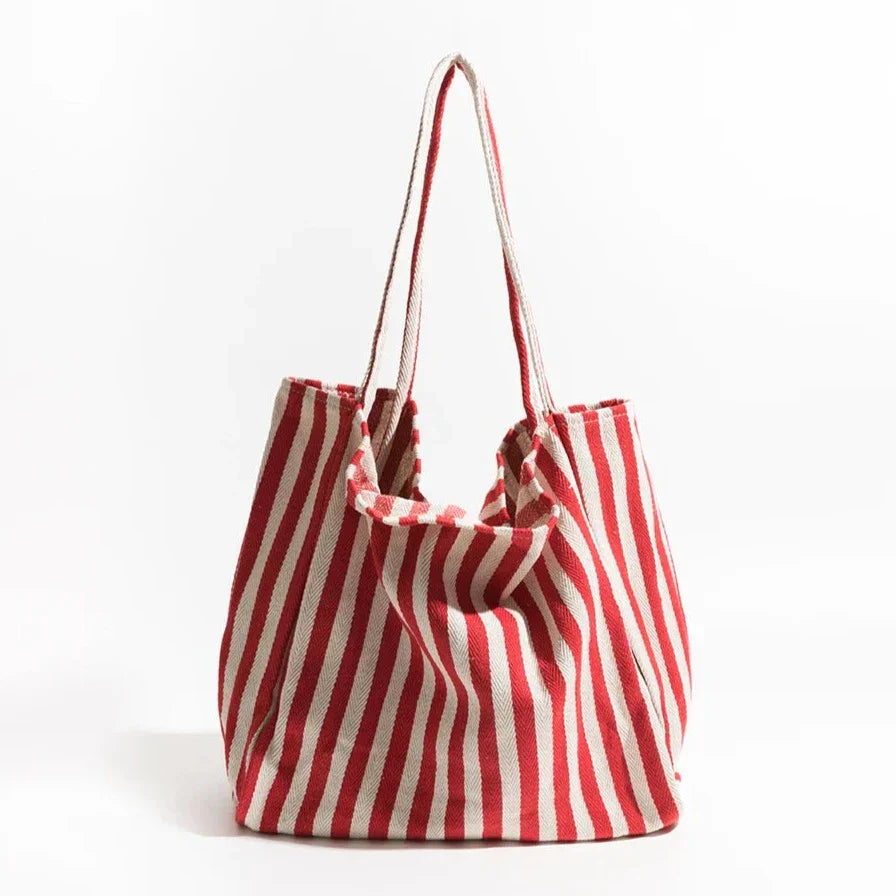 Junips | Striped linen tote bag