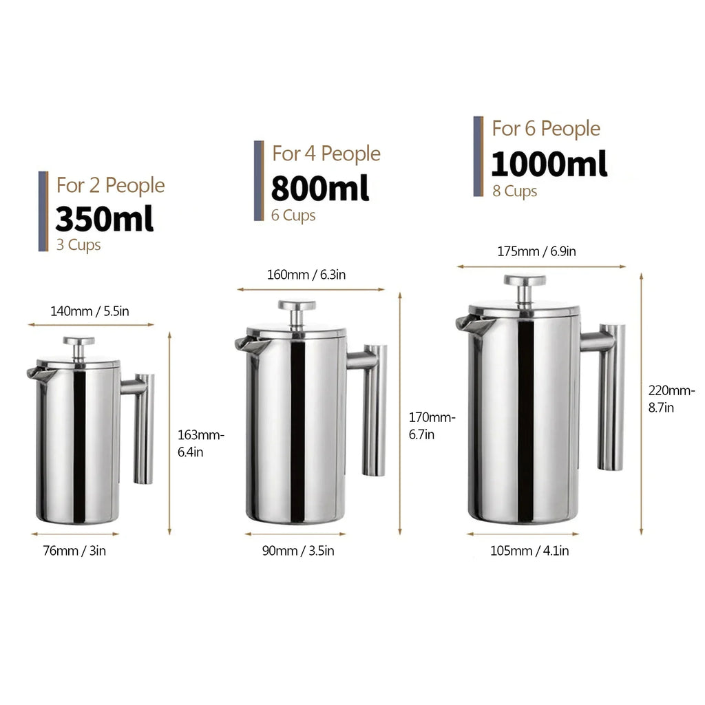 Junips | Stainless Steel French Press Coffee Maker