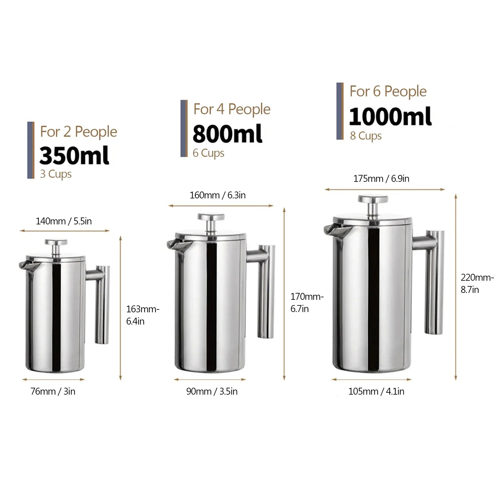 Junips | Stainless Steel French Press Coffee Maker
