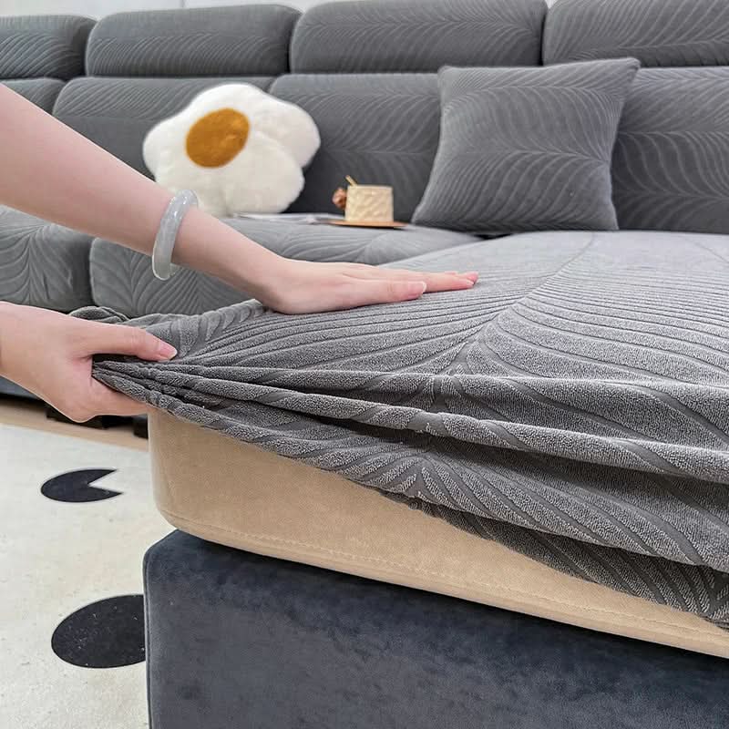 Junips | PlushSecure - Elegant Jacquard Sofa Cover for Non-Slip Comfort