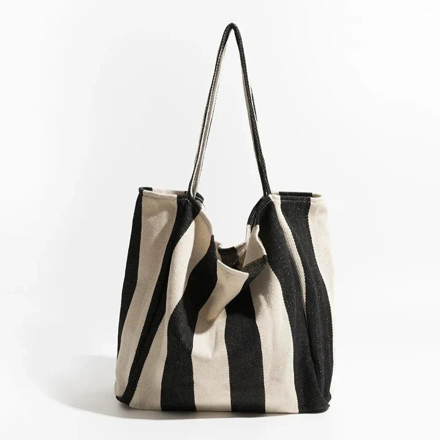 Junips | Striped linen tote bag