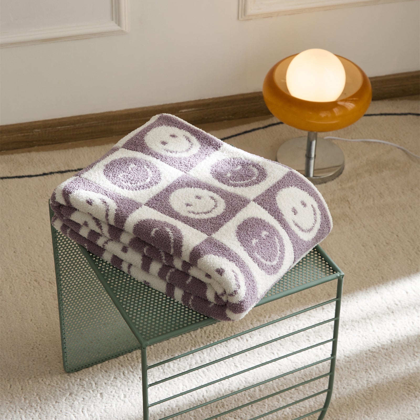 Junips | Smiley Checked Blanket