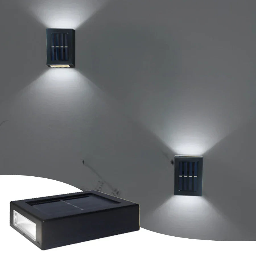 Junips | Waterproof LED Solar Wall Light: Up and down light for balcony, garden, street and landscape