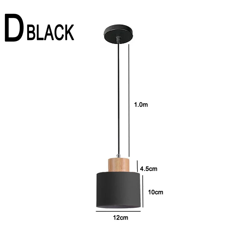 Junips | Nordic LED Pendant Lights Made of Metal and Wood - Modern Hanging Lamps for Dining Room and Kitchen