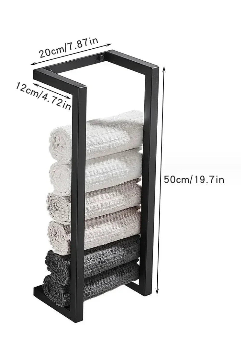 Junips | Slim Black Bathroom Shelf