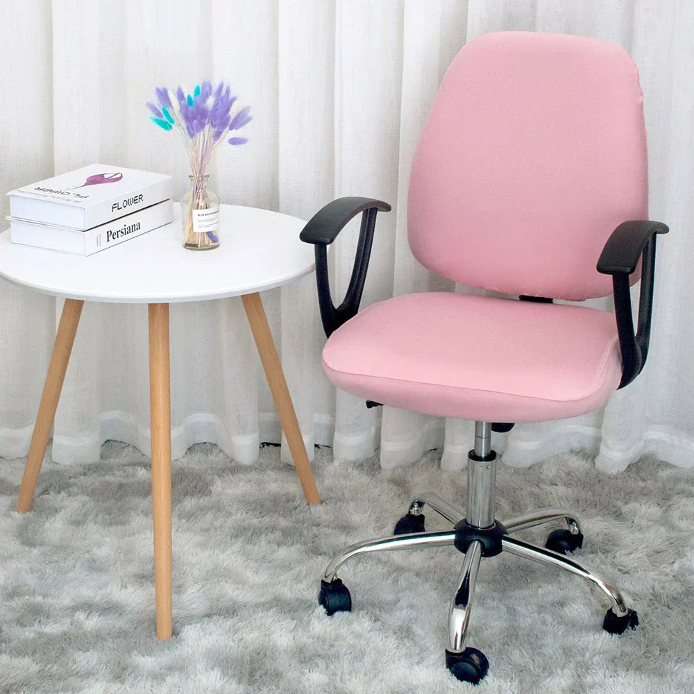 Junips | 2-piece Split Office Rose Chair Covers