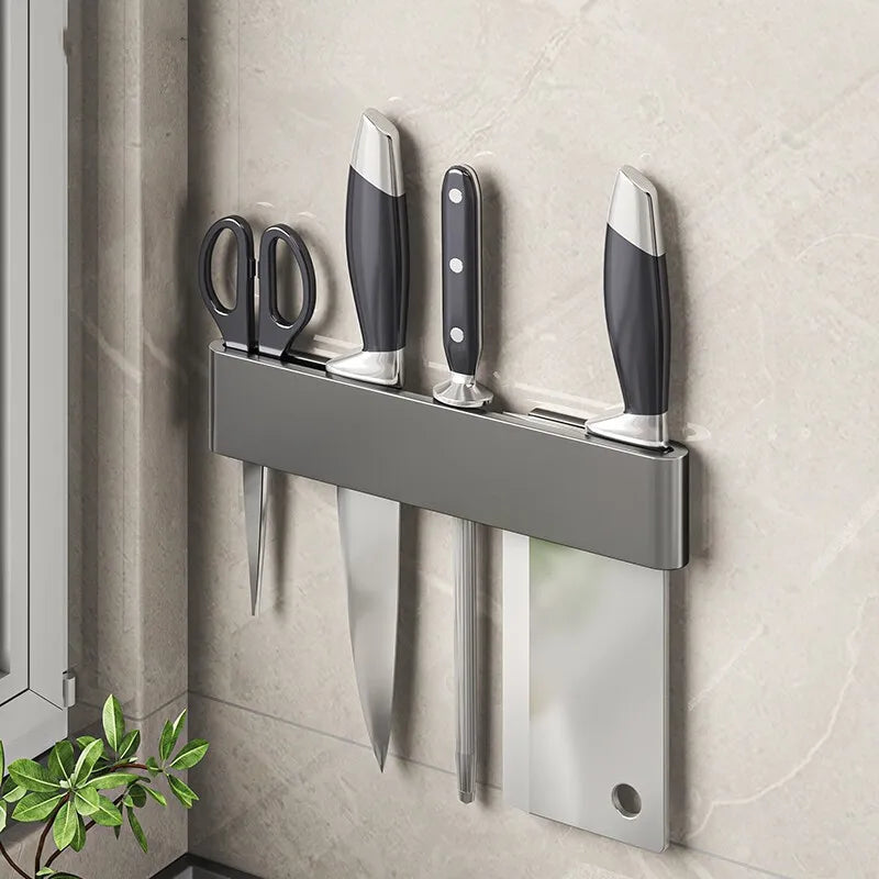 Junips | Knife holder - Knifey - Stainless steel - Multi-function shelf