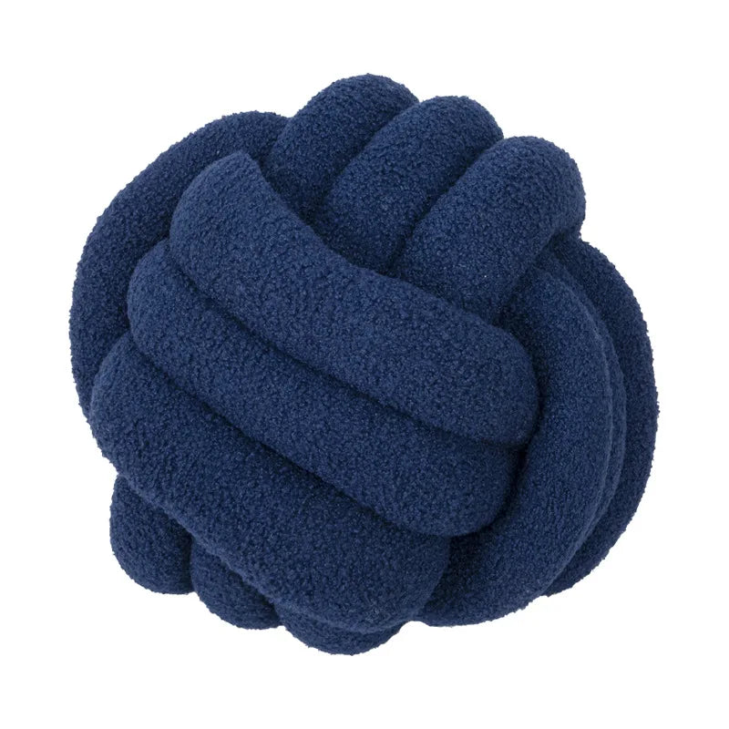 Junips | Throw Pillow - Cozy - Hand-Knotted Ball - Sheepskin