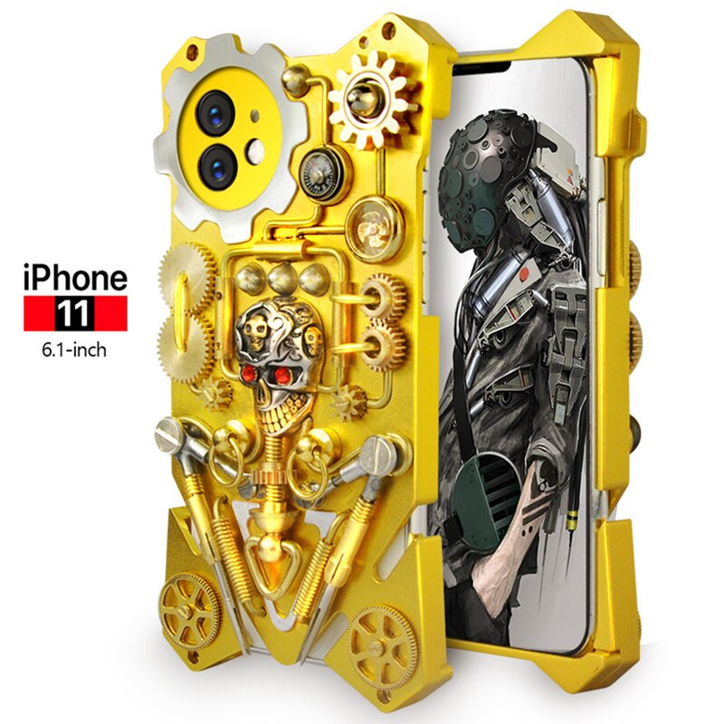 Junips | Mechanic Skull Cyberpunk Style iPhone Case