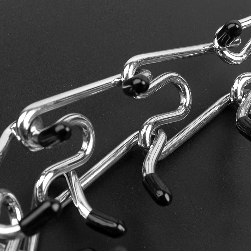 Junips | Dog Prong Collar Model B | Chrome-Plated Steel with Rubber-Tipped Prongs | Adjustable Anti-Pull Training Hardware | High-Tensile Linkage System | Multiple Size Variants