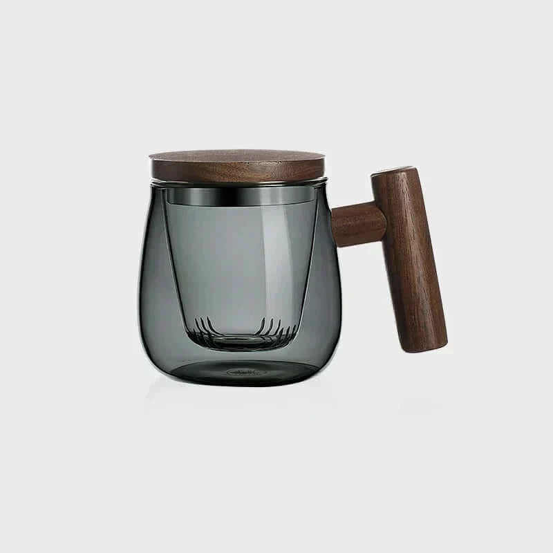 Junips | Ultramodern Glass Tea Cup with Filter and Lid