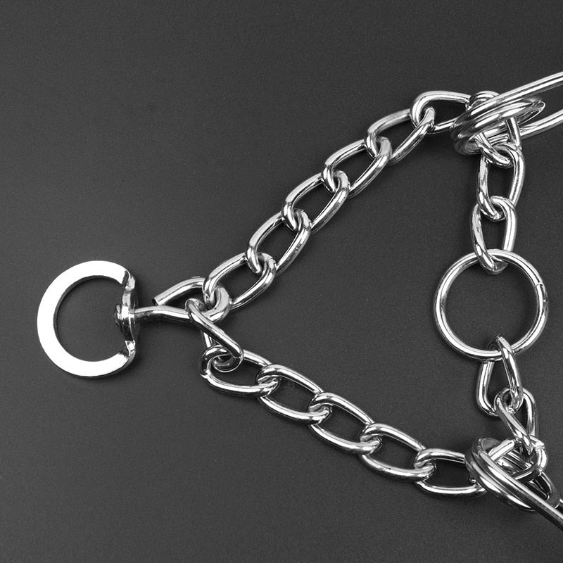 Junips | Dog Prong Collar Model B | Chrome-Plated Steel with Rubber-Tipped Prongs | Adjustable Anti-Pull Training Hardware | High-Tensile Linkage System | Multiple Size Variants