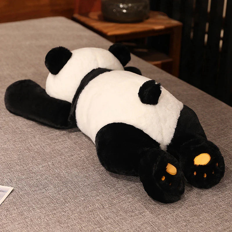 Junips | Giant Lazy Panda Soft Plush Toy | Oversized Ergonomic Support Pillow | High-Loft PP Cotton Filling | Hypoallergenic Soft-Touch Synthetic Fiber | Large-Scale Anatomical Animal Figurine