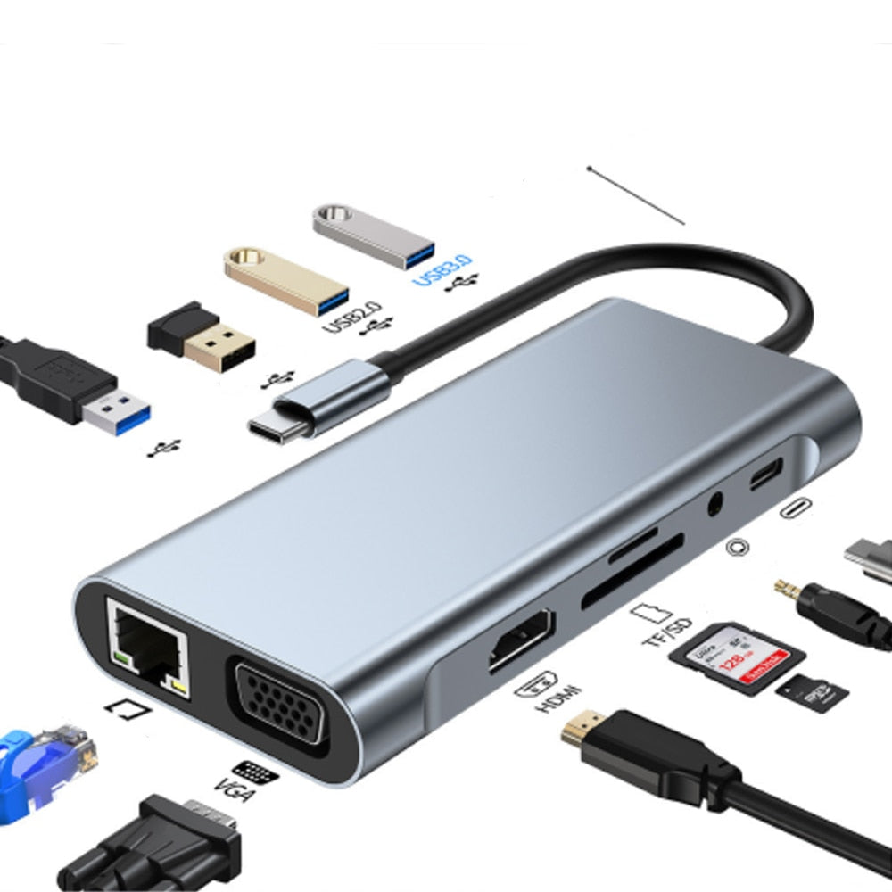 Junips | Thunderbolt 3 USB-C Hub with HDMI, PD, SD/TF for MacBook Air M1 and iPad Pro