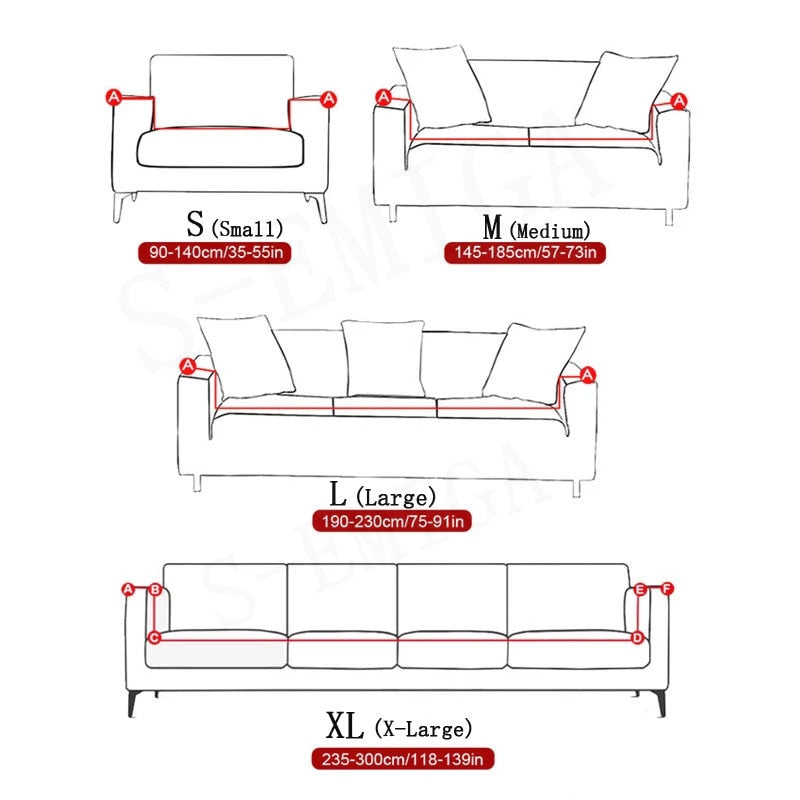 Junips | Modern Non-slip Colorful Elastic Sofa Cover