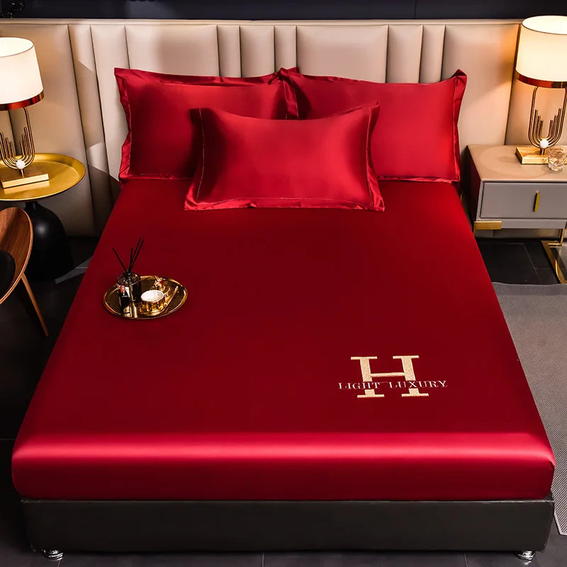 Junips | Solid Color Silk Bed Sheet