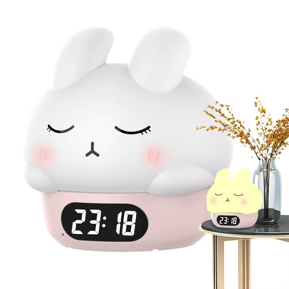 Junips | Bunny Digital Alarm Clock with Sleep Trainer and Night Light