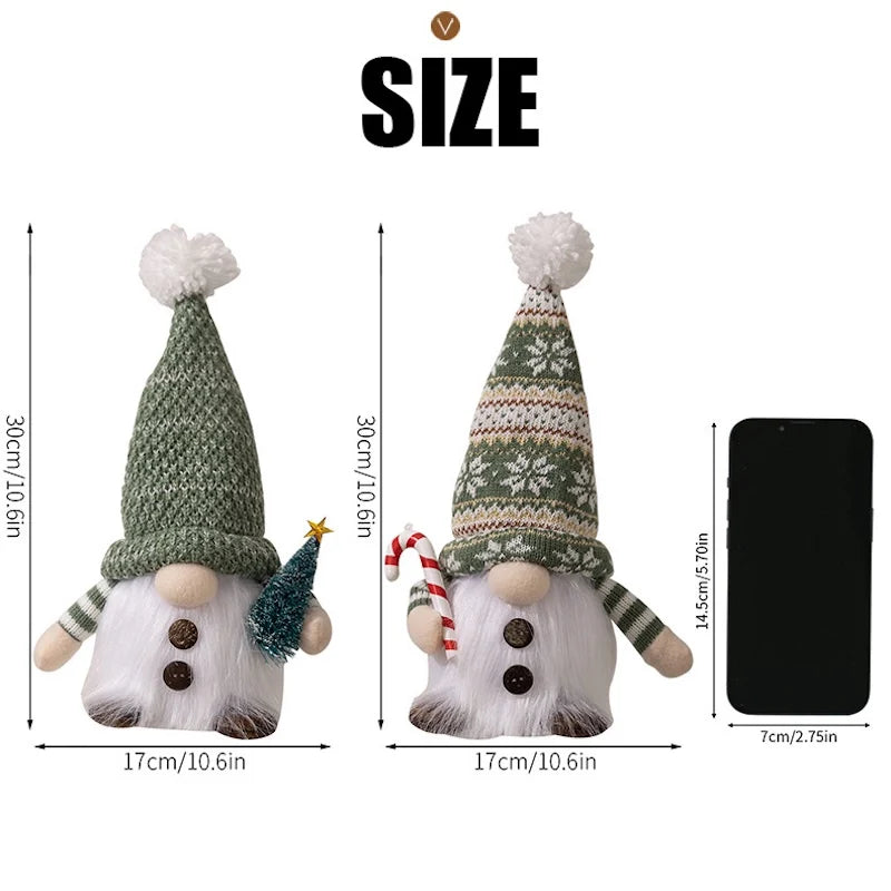 Junips | Christmas Gnome Decoration | LED Night Light | Warm Glow Holiday Ornament