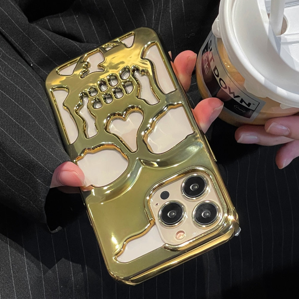 Junips | Gothic Midnight Skull Phone Case