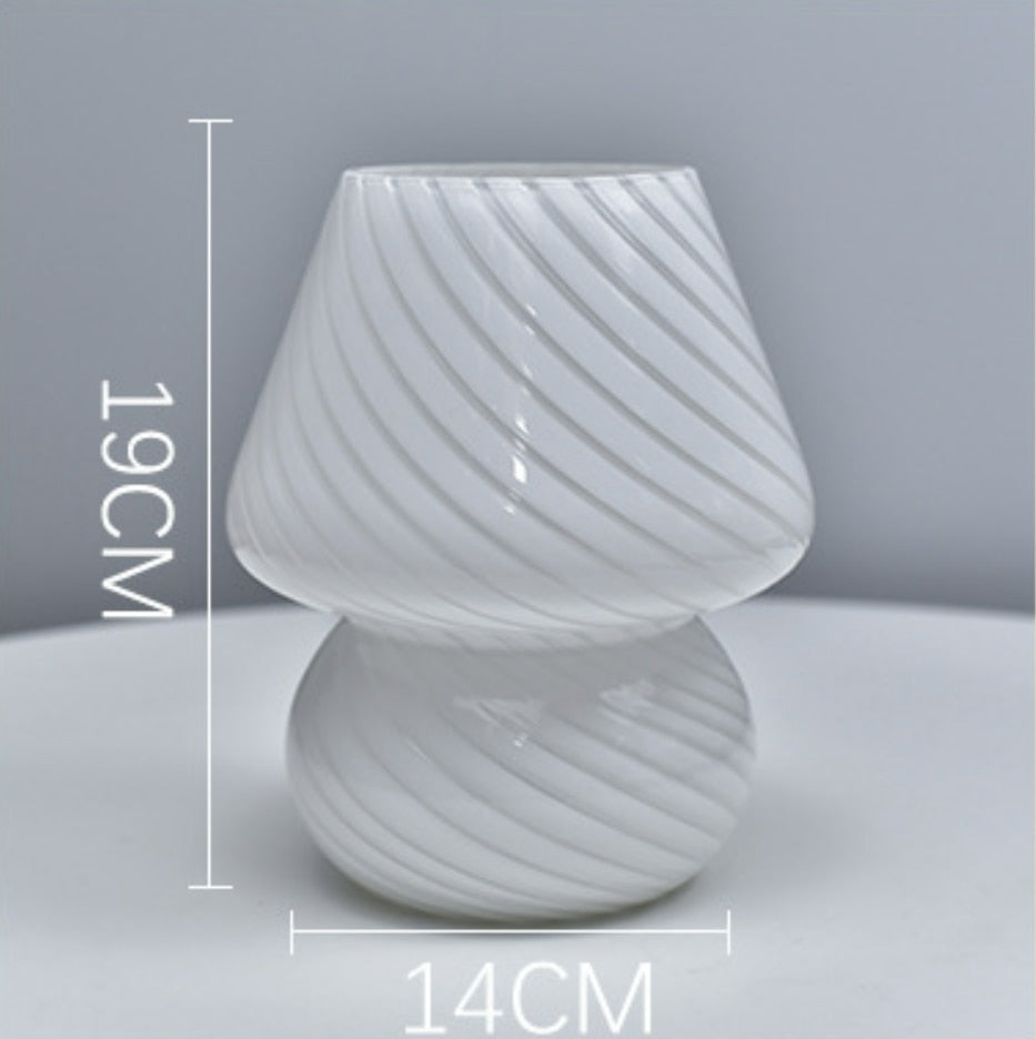 Junips | LED Desk Lamp in Mushroom Shape made of Glass