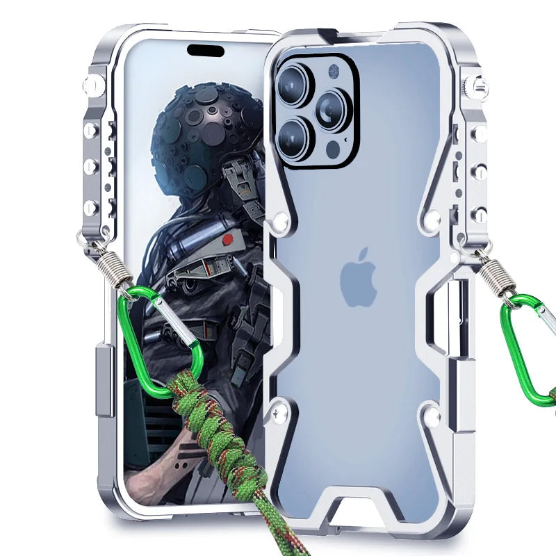 Junips | Tactical Grip Shockproof Alloy Frame iPhone Case