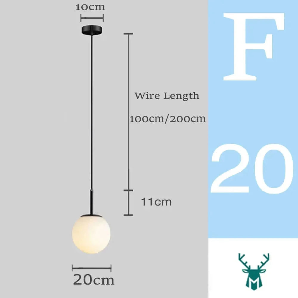 Junips | Mid-Century Modern Glass Ball Pendant Light