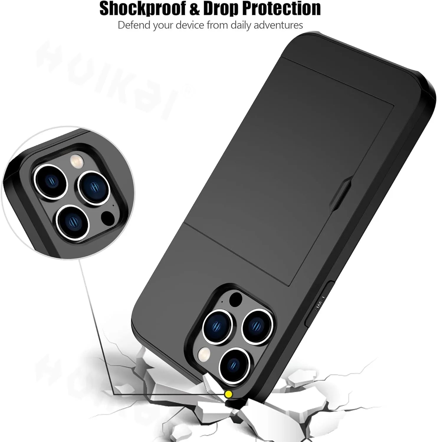 Junips | LuxShield iPhone Case with Card Holder | Slim Design | Card Storage | Protection & Style